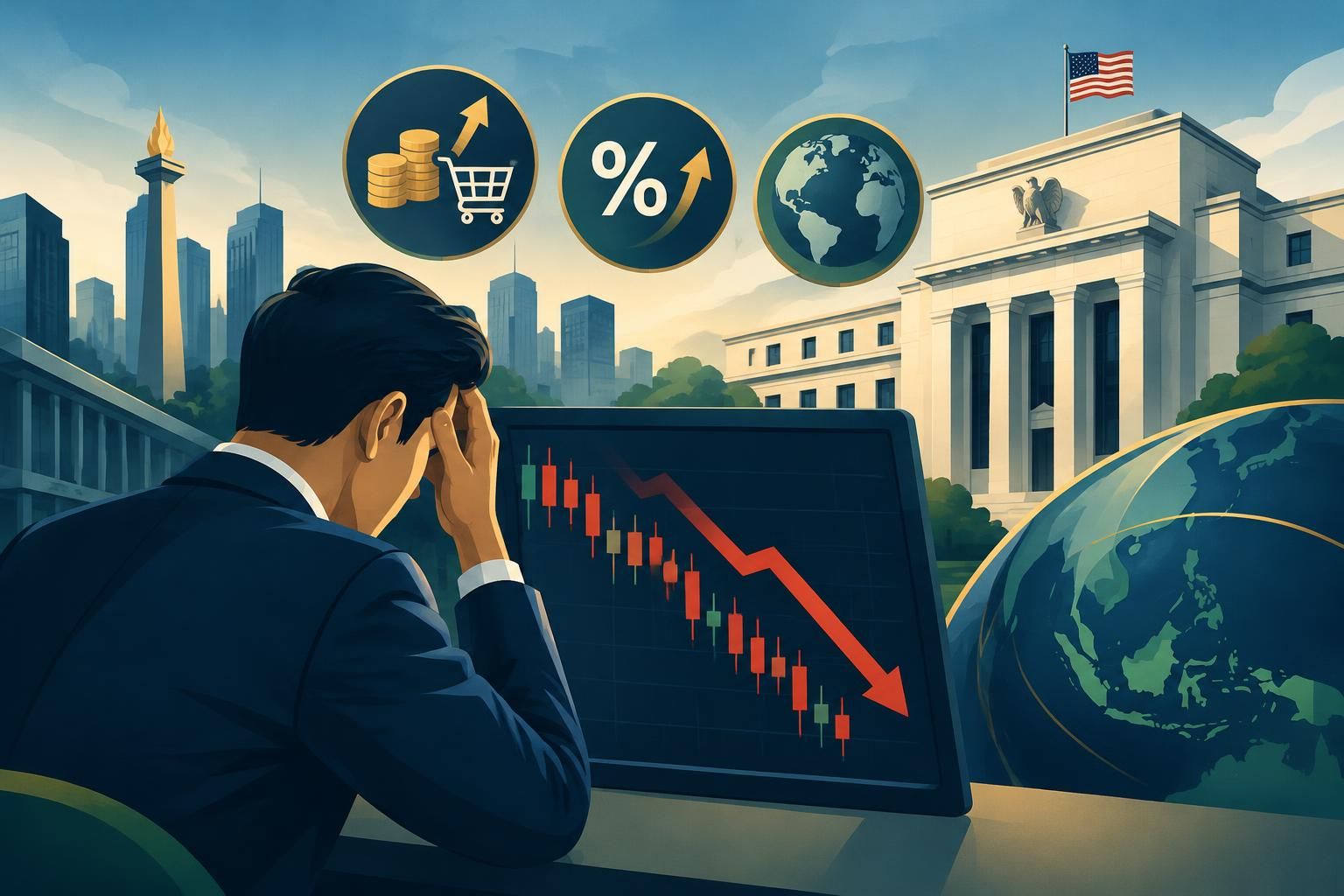 IHSG Turun 2,6% Akibat Tekanan Investor dan Sentimen Kebijakan The Fed