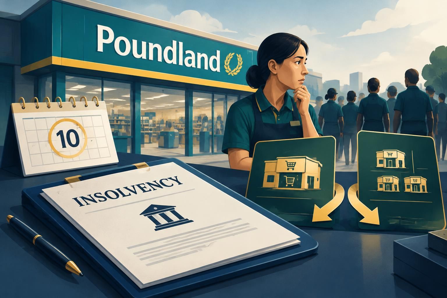Ilustrasi AI: Poundland Menuju Administrasi Insolvensi, 12.000 Pekerjaan Terancam