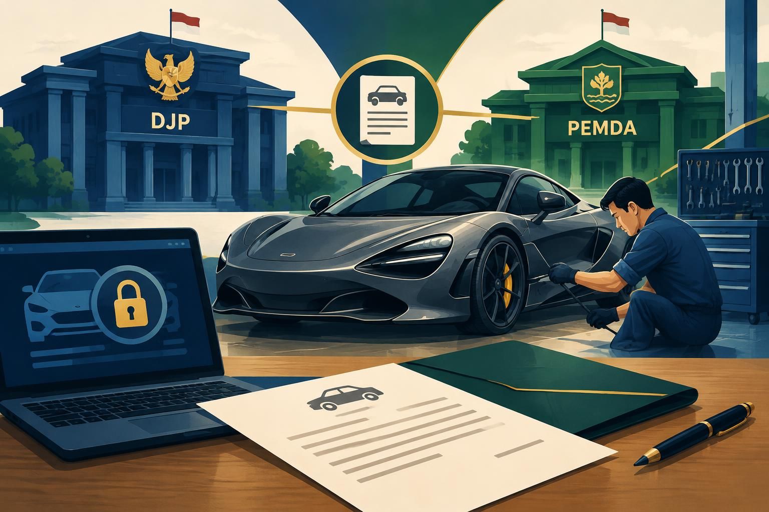 Tagihan McLaren Rp137 Juta ke Mekanik: Batas Kewenangan DJP dan Pemda